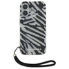 Karl Lagerfeld IML Zebra Pattern & Cord - Pouzdro iPhone 16 (černé)