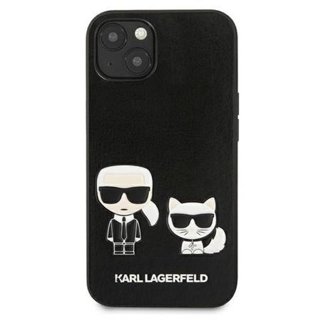 Karl Lagerfeld PU Leather Karl & Choupette Embossed - iPhone 13 Case (noir)