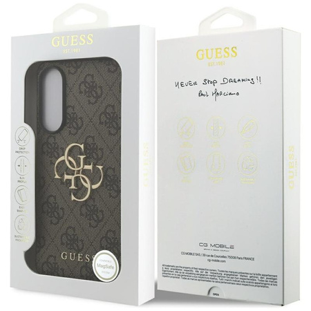 Guess Big 4G Logo Classic Logo - Case for Samsung Galaxy S25 Edge (brown)