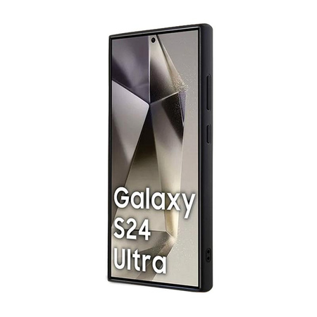 Karl Lagerfeld strasszos fém logó - Samsung Galaxy S24 Ultra tok (ezüst)