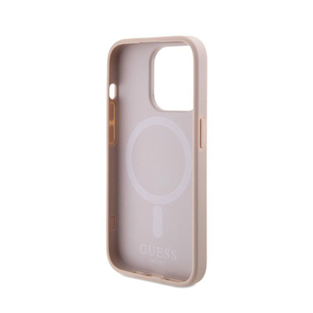 Guess Saffiano MagSafe - pouzdro pro iPhone 15 Pro (růžové)