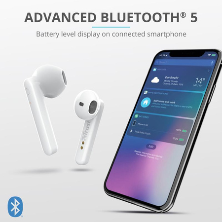 Trust Primo Touch - bezdrátová sluchátka Bluetooth (bílá)