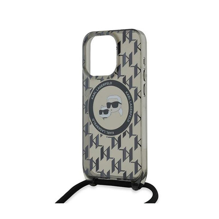 Karl Lagerfeld IML Crossbody Monogram Karl & Choupette Head MagSafe - iPhone 15 Pro Case (black)