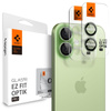 Spigen Optik Pro GLAS.TR EZ Fit Camera Protector 2-Pack - Schutzglas für Kameralinse für iPhone 16 / 16 Plus / 17 (Grün)