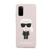 Pouzdro Karl Lagerfeld Fullbody Silicone Iconic - Samsung Galaxy S20 (světle růžové)