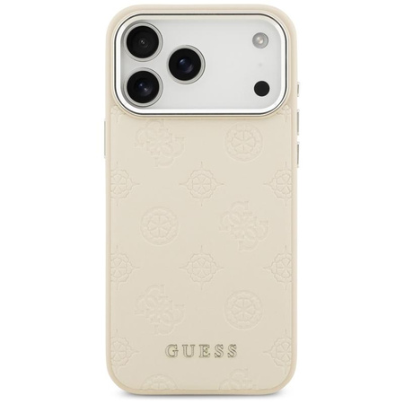 Guess Peony Hot Stamp Script MagSafe - Case iPhone 17 Pro Max (beige)