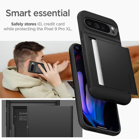 Spigen Slim Armor CS - Gehäuse für Google Pixel 9 Pro XL (Schwarz)