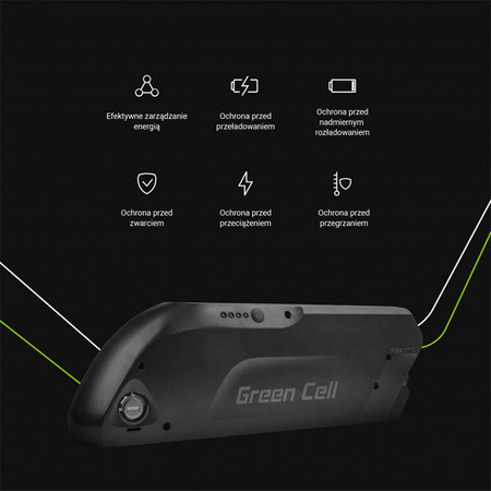 Green Cell - 15.6Ah (562Wh) akkumulátor E-Bike 36V elektromos kerékpárhoz