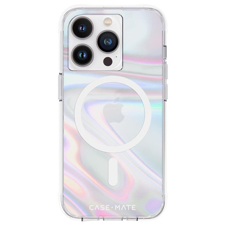 Pouzdro Case-Mate Soap Bubble MagSafe - iPhone 14 Pro (duhové)