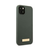 Guess Silicone Logo Plate MagSafe - pouzdro pro iPhone 13 (zelené)
