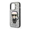 Karl Lagerfeld Glitter Flakes Ikonik - Case for iPhone 14 Pro Max (Silver)