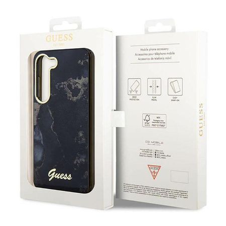 Guess Golden Marble Collection - Samsung Galaxy S23+ Case (black)
