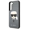Karl Lagerfeld Saffiano Ikonik Karl`s Head - Etui Samsung Galaxy S22 (srebrny)
