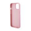 Guess Leder 4G gestempelt - iPhone 15 Tasche (rosa)