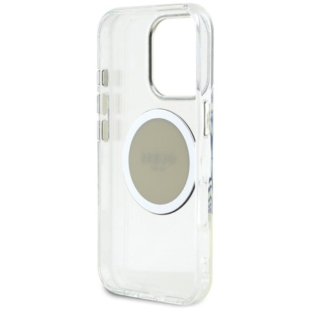 Guess IML Metal Colored Circle Classic Logo MagSafe - Case for iPhone 16 Pro (gray)