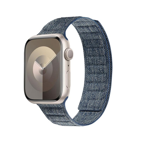 Crong Melange - Mágneses szíj Apple Watch 44/45/46/49 mm-hez (kék melange)