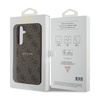 Guess 4G Collection Leder Metall Logo MagSafe - Samsung Galaxy S24+ Tasche (braun)