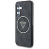 Guess 4G Glitter Triangle Buttons MagSafe - pouzdro pro Samsung Galaxy S25+ (černé)