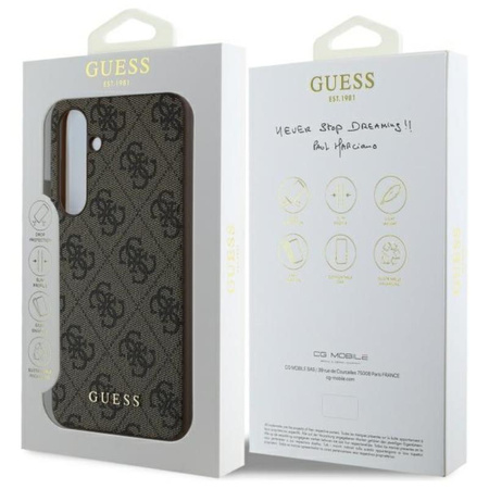 Guess 4G Charms Collection - Case for Samsung Galaxy S24 FE (brown)