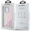 Karl Lagerfeld Silicone Shadow Metal Initial MagSafe - Hülle für iPhone 15 Pro Max (rosa)