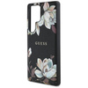 Guess Genarbtes gedrucktes Blumenmuster MagSafe - Hülle für Samsung Galaxy S25 Ultra (schwarz)