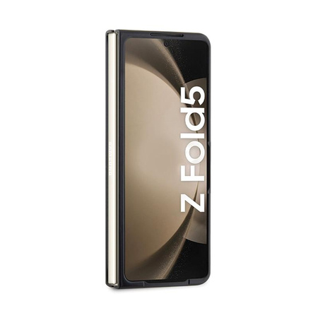 Karl Lagerfeld NFT Saffiano Monogramm Ikonik Pin - Samsung Galaxy Z Fold 5 Gehäuse (schwarz)