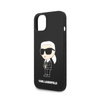 Karl Lagerfeld Silicone Ikonik MagSafe - Hülle für iPhone 15 Plus / 14 Plus (schwarz)