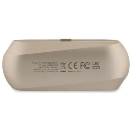Guess Elongated Metallic Printed Logo - Bluetooth TWS Kopfhörer + Ladecase (Gold)