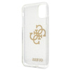 Guess Glitter 4G Big Logo - pouzdro pro iPhone 11 (průhledné)