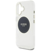 Guess IML Metal Colored Circle Classic Logo MagSafe - Pouzdro pro iPhone 16 (černá)