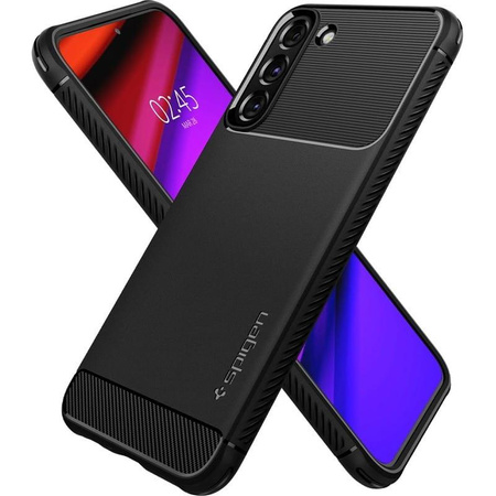 Spigen Rugged Armor - Gehäuse für Samsung Galaxy S22 (Schwarz)