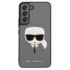 Karl Lagerfeld Saffiano Ikonik Karl`s Head - Samsung Galaxy S22+ Tasche (silber)