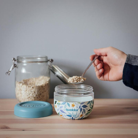 Quokka Bubble Food Jar - Récipient alimentaire / lunchbox 500 ml (Watercolor Leaves)