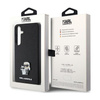 Karl Lagerfeld Saffiano Karl & Choupette Metal Pin - pouzdro pro Samsung Galaxy S24+ (černé)