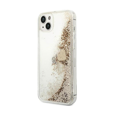 Guess Liquid Glitter Charms - pouzdro pro iPhone 14 (zlaté)