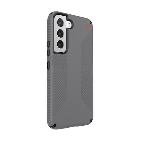 Speck Presidio2 Grip - Étui pour Samsung Galaxy S22 avec revêtement MICROBAN (Gris graphite/Noir)