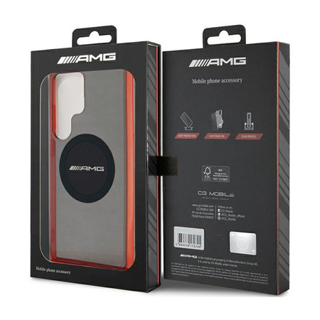AMG Étui transparent bicolore MagSafe - Samsung Galaxy S24 Ultra (noir)