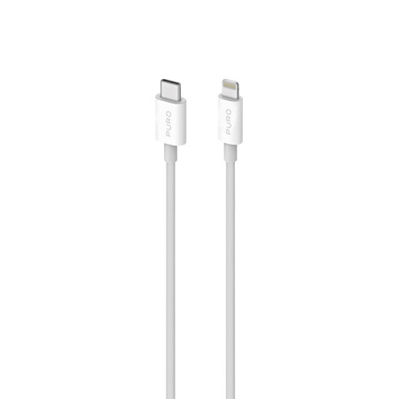 Puro Plain - Câble de connexion USB-C vers Lightning MFi 2m (blanc)