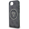 Guess IML Metal Glitter 4G Circle Triangle MagSafe - étui pour iPhone 16e (noir)
