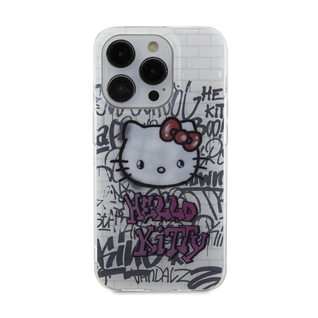 Hello Kitty IML Kitty On Bricks Graffiti - iPhone 15 Pro Max tok (fehér)