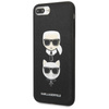 Karl Lagerfeld Saffiano Karl & Choupette Heads - iPhone 8 Plus / 7 Plus tok (fekete)