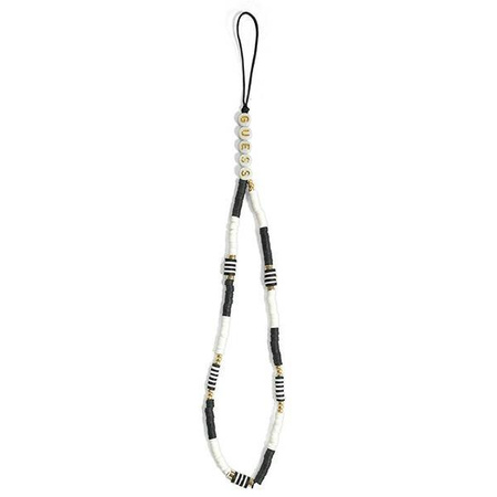 Guess Phone Strap Heishi Beads - přívěsek telefonu (černá/bílá)