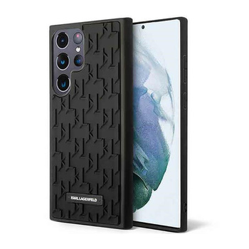 Karl Lagerfeld Monogram 3D Pattern - Étui Samsung Galaxy S23 Ultra (noir)