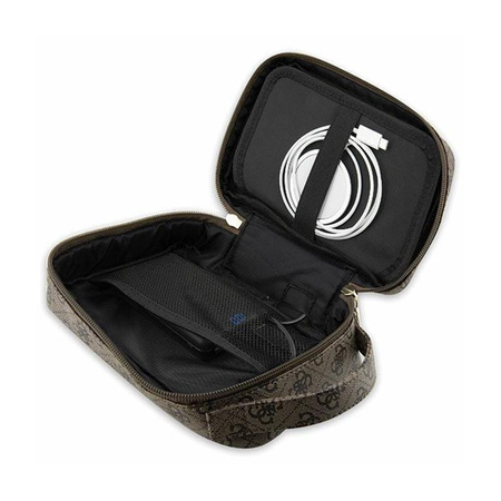 Guess 4G Printed Stripes Reise-Universaltasche - Zubehör-Organizer (Braun)