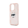 Karl Lagerfeld IML Choupette Kopf & Monogramm - iPhone 15 Pro Tasche (rosa)