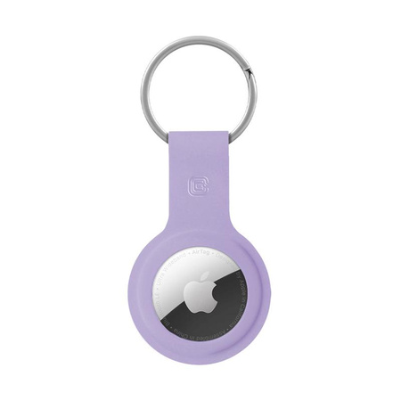 Crong Silicone Case with Key Ring - Protective case for Apple AirTag key ring (Purple)
