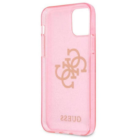 Guess Glitter 4G Big Logo - iPhone 12 Pro Max Tasche (rosa)