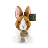 Rappa - Plush realistic mascot rabbit white and brown sitting 16 cm Eco-Friendly