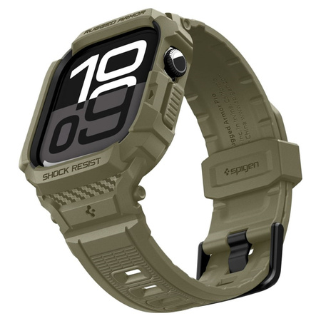 Spigen Rugged Armor Pro V2 – Apple Watch 10/11 46mm Case Strap (Vintage Khaki)