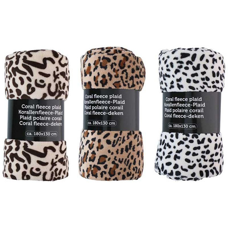 Fleece blanket 180x130cm (brown panther)